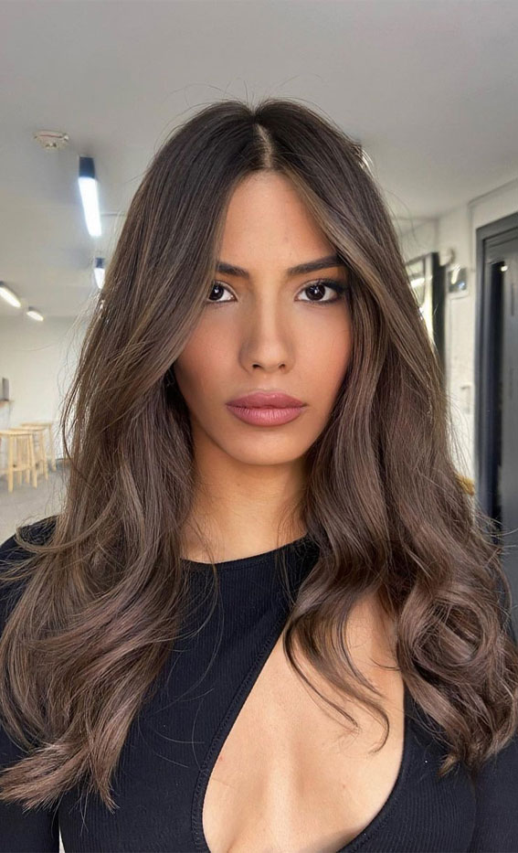 50 Fabulous Fall Hair Color Ideas For Autumn 2022 : Natural Ash Brown Balayage