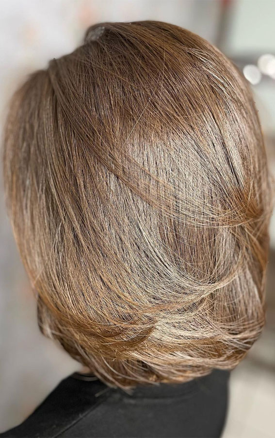 49 Best Shades of Brown Hair Colour Ideas : Brown Hair Subtle Layered Bob