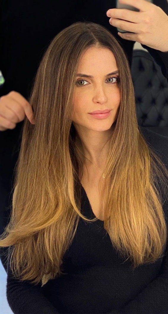 49 Best Shades of Brown Hair Colour Ideas : Brown To Golden Blonde