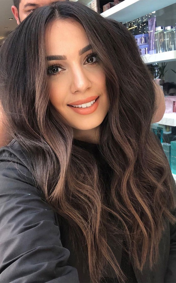 50 Fabulous Fall Hair Color Ideas For Autumn 2022 : Rich Brunette with  Subtle Highlights