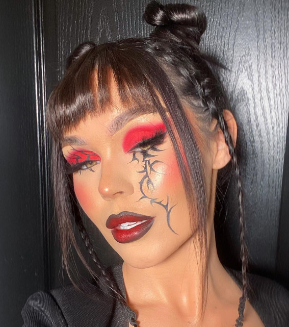 40+ Spooky Halloween Makeup Ideas : Warrior princess
