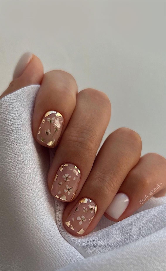 50 Eye-Catching Nail Art Designs : Encapsulated Translucent Nails