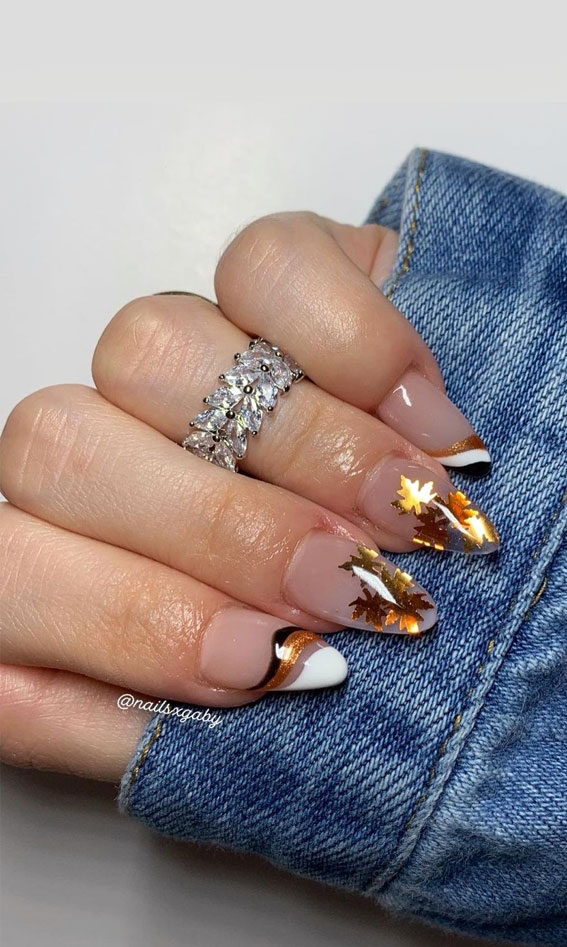 thanksgiving nails, thanksgiving nail ideas, fall nails 2022, autumn nails, fall nail ideas 2022, fall nail designs 2022, fall nails designs, plaid nails, fall french tip nails, fall nails acrylic, brown nails, brown gradient nails, fall flower nails