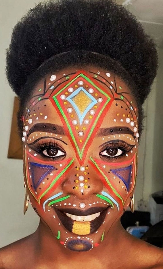 25 Awesome Tribal Makeup Ideas : Carnival Makeup