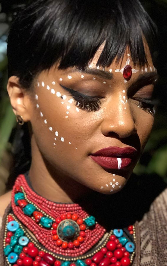 25 Awesome Tribal Makeup Ideas : Ruby Jewel + Tribal Makeup