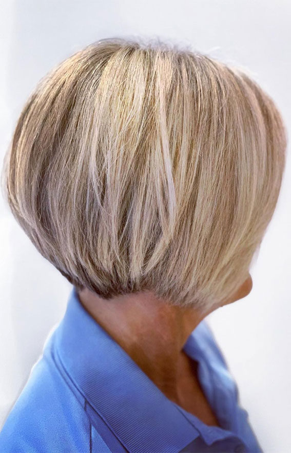 50+ Haircut & Hairstyles for Women Over 50 : Subtle Layered Bob