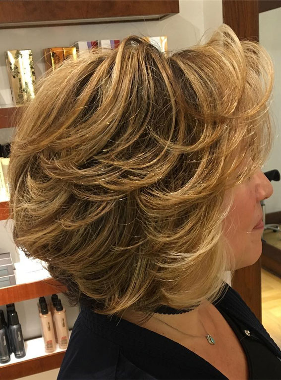50+ Haircut & Hairstyles for Women Over 50 : Chic Textured Bob Haircut
