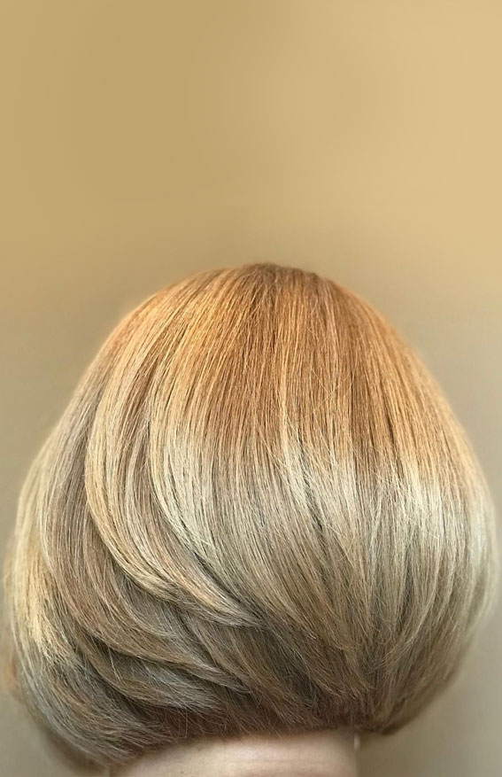 50+ Haircut & Hairstyles for Women Over 50 : Golden Blonde Bob Haircut