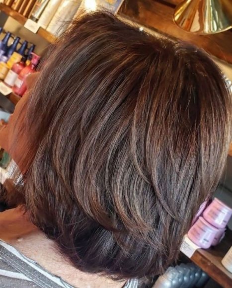 50+ Haircut & Hairstyles for Women Over 50 : Rocking a Layered Bob