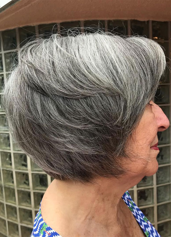 50+ Haircut & Hairstyles for Women Over 50 : Super modern look for gray hair