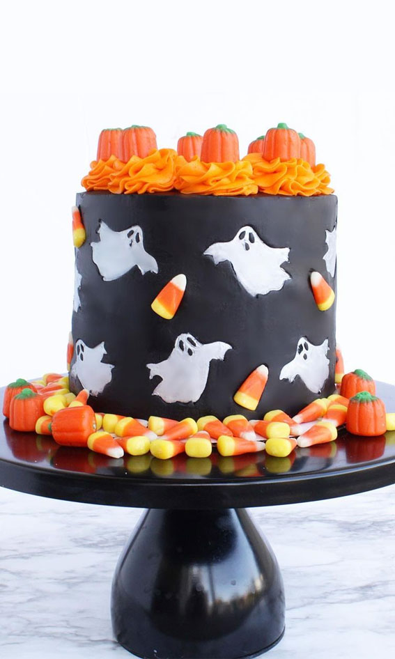 100+ Cute Halloween Cake Ideas : Candy Corn, Ghost & Pumpkins