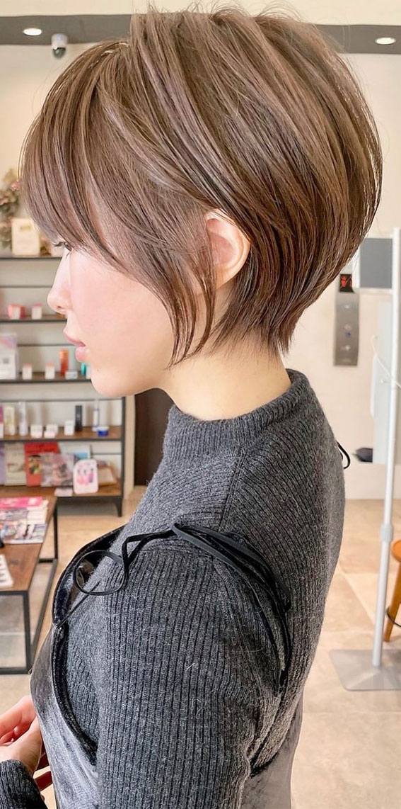 30+ Cute Short Hair with Bangs Korean Style : Bouquet Short Haircut with  Bangs
