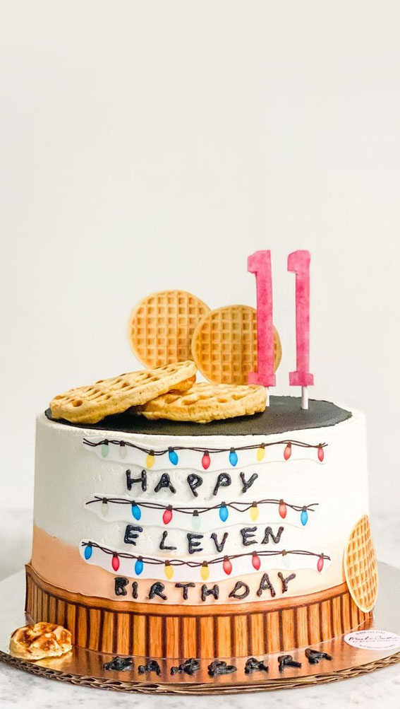40+ Awesome Stranger Things Cake Ideas : Pink 11 Cake Topper
