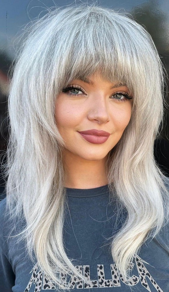 30 Cute Fringe Hairstyles For Your New Look Sexy Signature Shag Thick Bangs