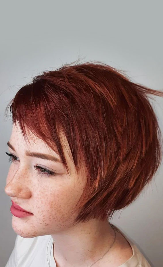 30+ Cute Fringe Hairstyles For Your New Look : texture short hair + short  side swept fringe