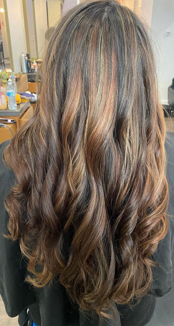 50+ Trendy Hair Colour For Every Women : Brownie with Caramel Topping
