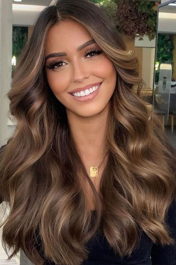 70 Trendy Hair Colour Ideas  Hairstyles  Rich Chocolate with Copper  Highlights