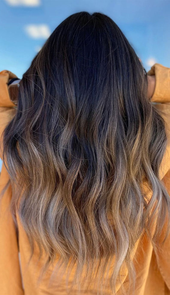 50+ Trendy Hair Colour For Every Women : Balayage vibes with high contrast
