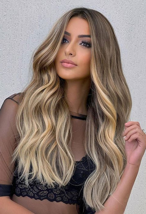 50+ Trendy Hair Colour For Every Women : Toasted Almond + Butter Blonde
