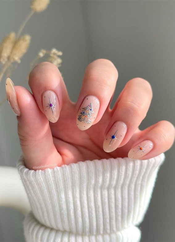 50+ Christmas & Holiday Nails For A Festive Look : Adorable Simple Christmas Nails