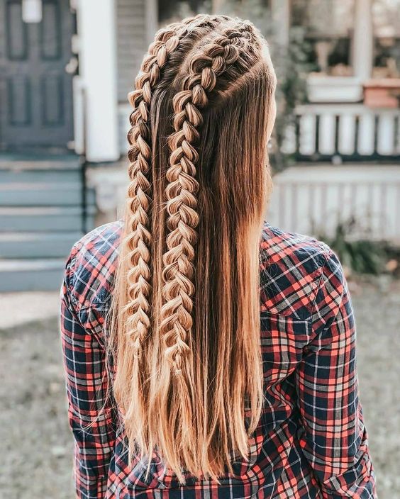 50+ Braided Hairstyles To Try Right Now : Hair Down Dutch Braids