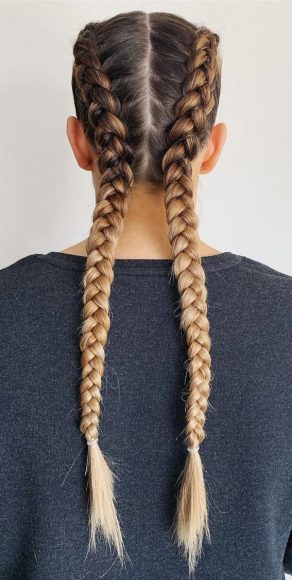 50+ Braided Hairstyles To Try Right Now : Dutch Braids