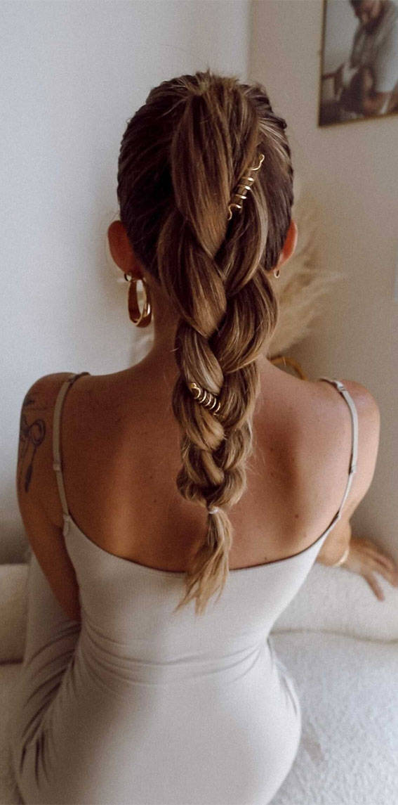50+ Braided Hairstyles To Try Right Now : Ponytail Braid with Twist