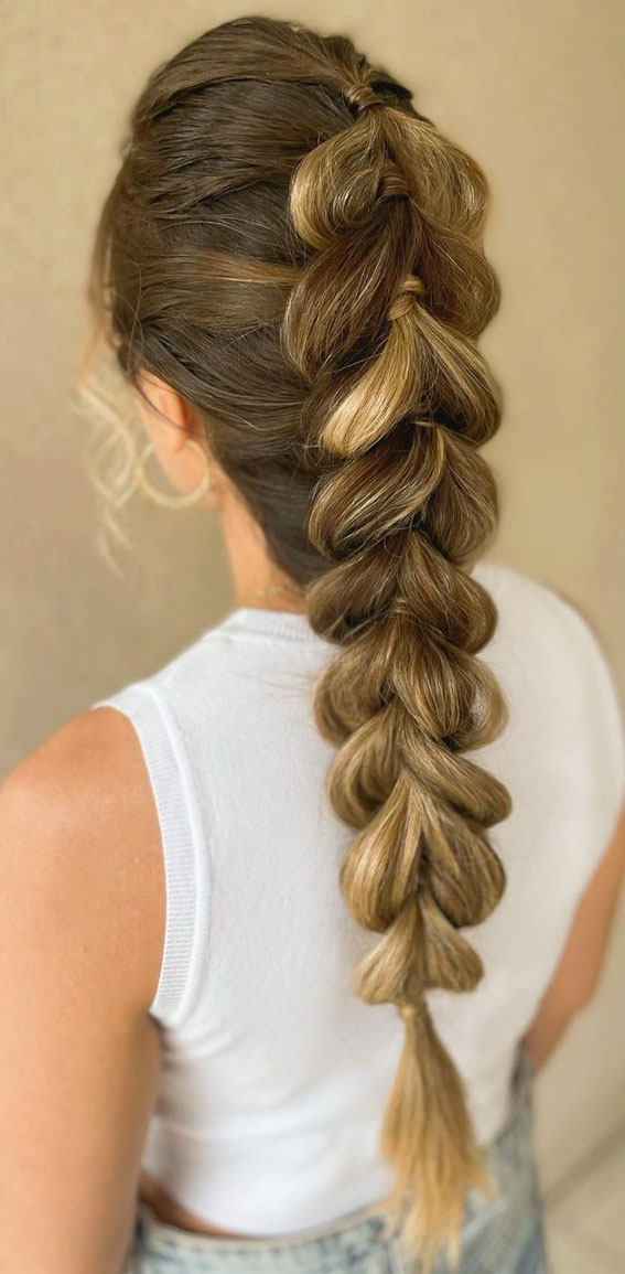 50+ Braided Hairstyles To Try Right Now : Embedded braid