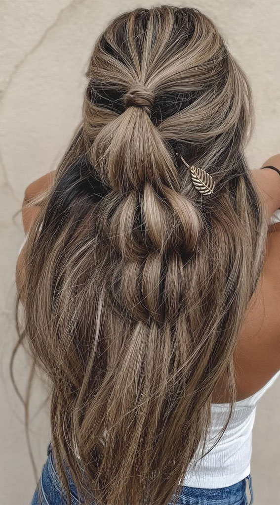 50+ Braided Hairstyles To Try Right Now : Bushel Half Up Half Down