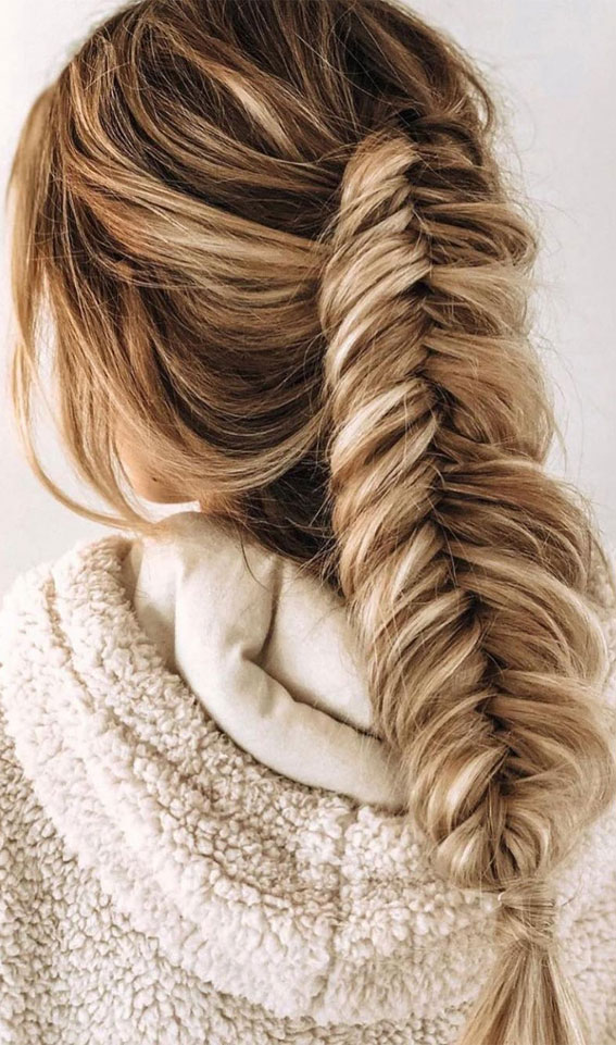 50+ Braided Hairstyles To Try Right Now : French Fishtail Braid