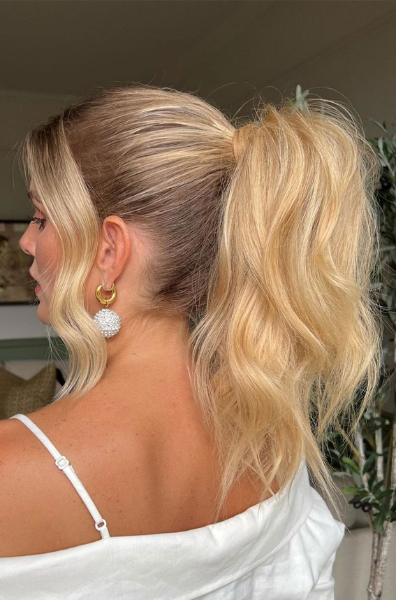 50+ Cute Hairstyles For Any Occasion : High Textured Ponytail