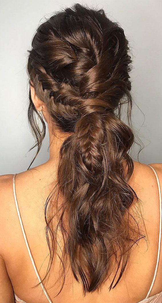 50+ Cute Hairstyles For Any Occasion : Fishtail Braided Ponytail