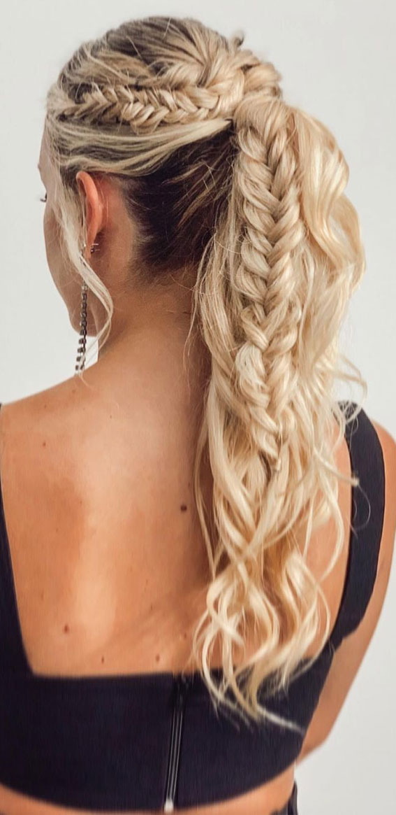 50+ Cute Hairstyles For Any Occasion : Simple Braided Pony