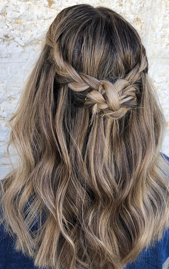 45 Half Up Half Down Prom Hairstyles : Braided Knot Half Up