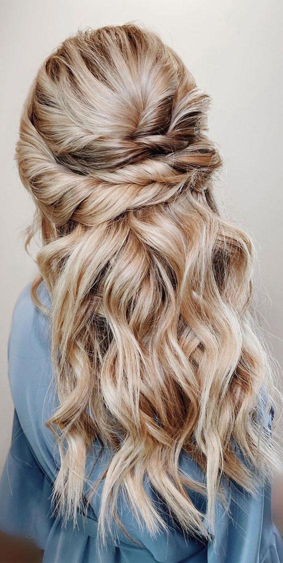 45 Half Up Half Down Prom Hairstyles : Cute Half Up Style