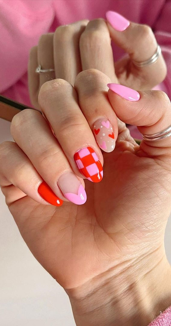 52 Valentine’s Day Nail Art Designs & Ideas 2023 : Lovely Heart Nails