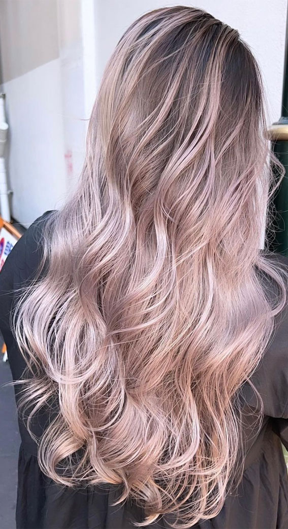 30+ Hair Colour Trends To Try in 2023 : Glossy Baby Pink Balayage