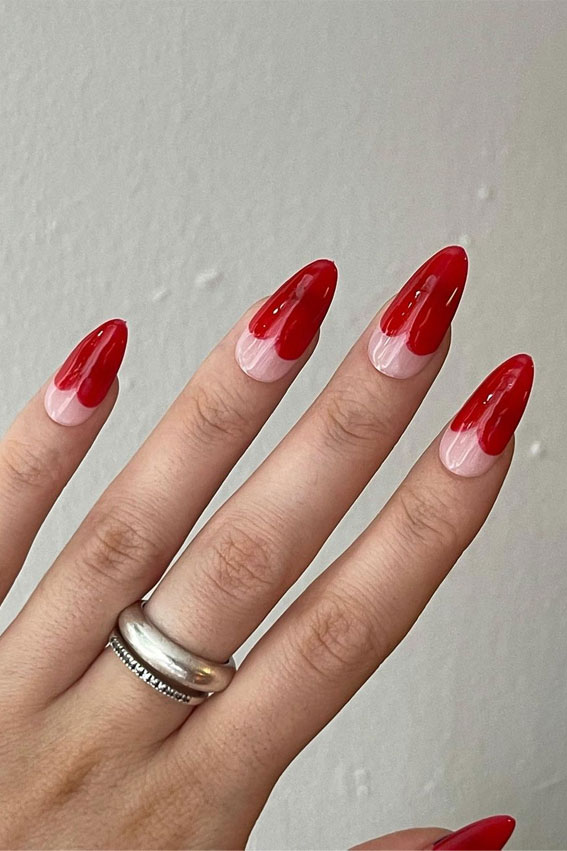 59 Cutest Valentine’s Day Nails To Wear Right Now : Simple Big Heart Tips
