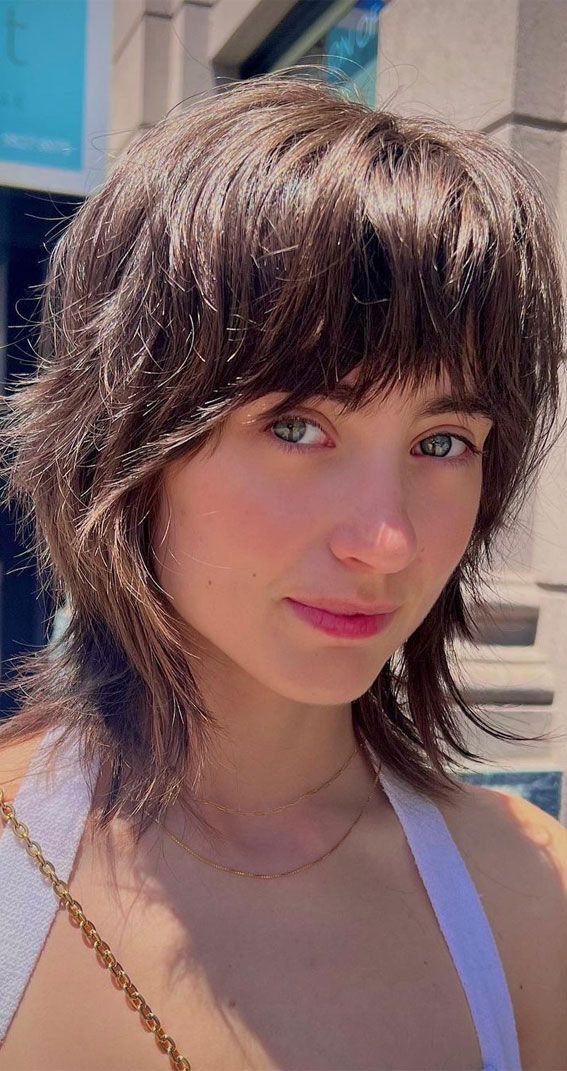 50+ New Haircut Ideas For Women To Try In 2023 : Short Shag + Fringe