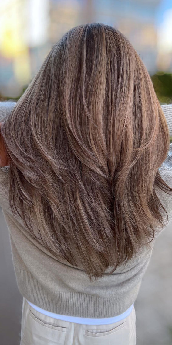 50+ New Haircut Ideas For Women To Try In 2023 : Ash Brown Blonde Layers