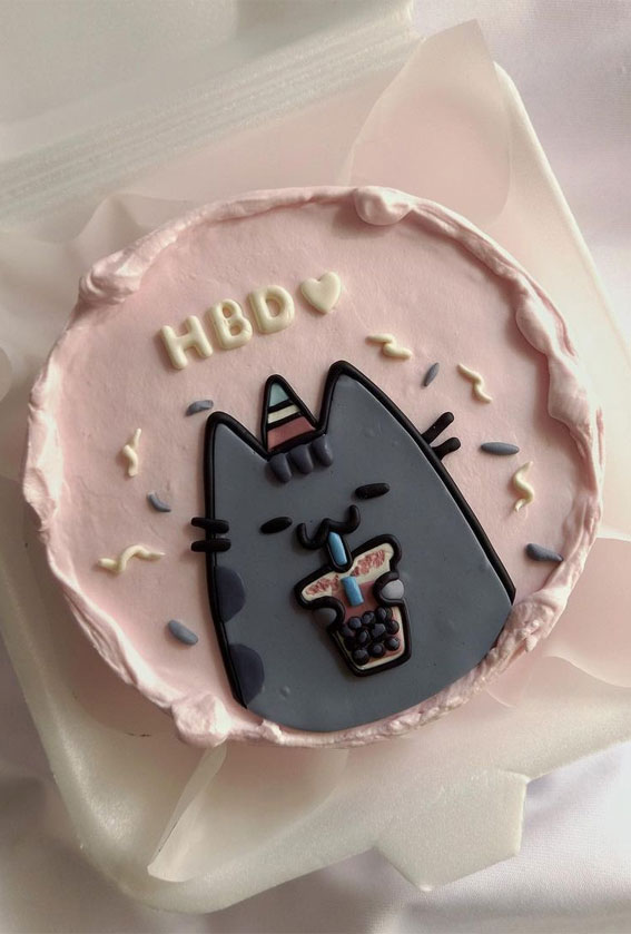 40+ Cute Simple Birthday Cake Ideas : Cute Cat Cake