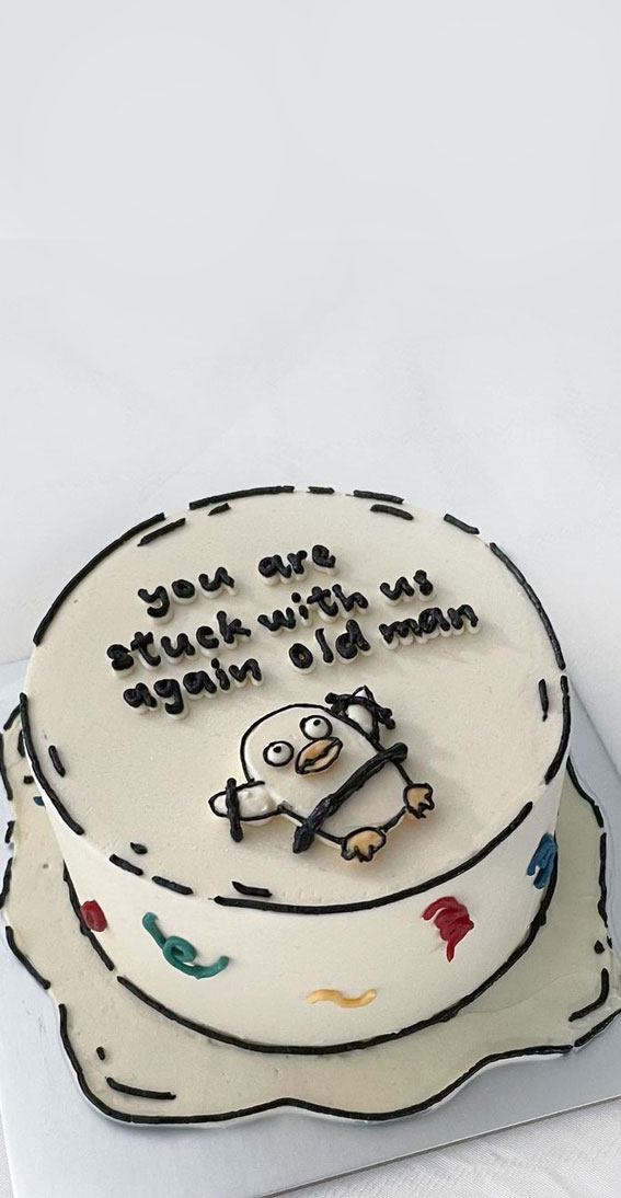 40+ Cute Simple Birthday Cake Ideas : Cute Birthday Cartoon Cake