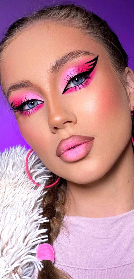 50+Makeup Looks To Make You Shine in 2023 : Pink Fierce