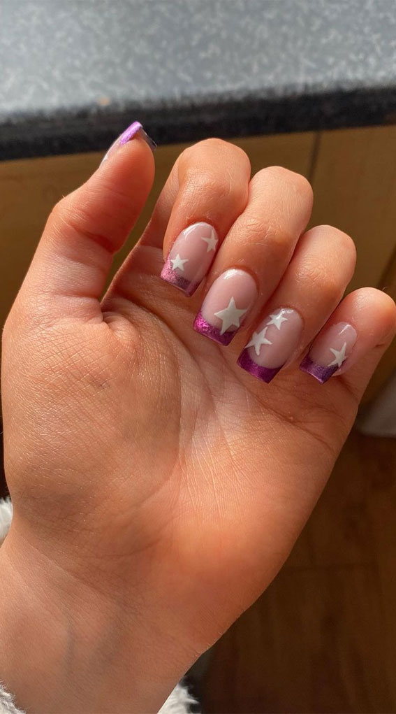 Star Nails Are Trending Now : Chrome Frenchies
