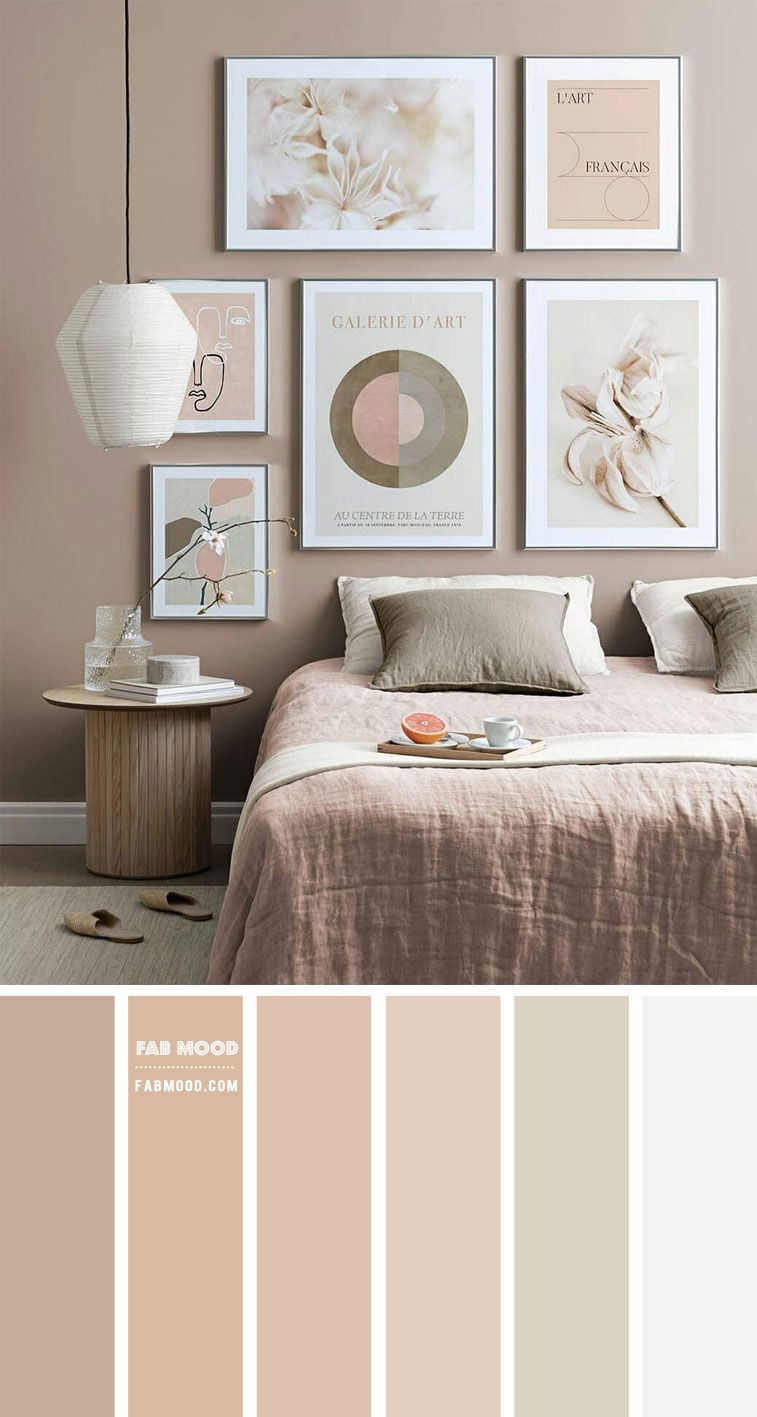 20 Best Bedroom Colour Combination Ideas : Almond and White Colour Scheme