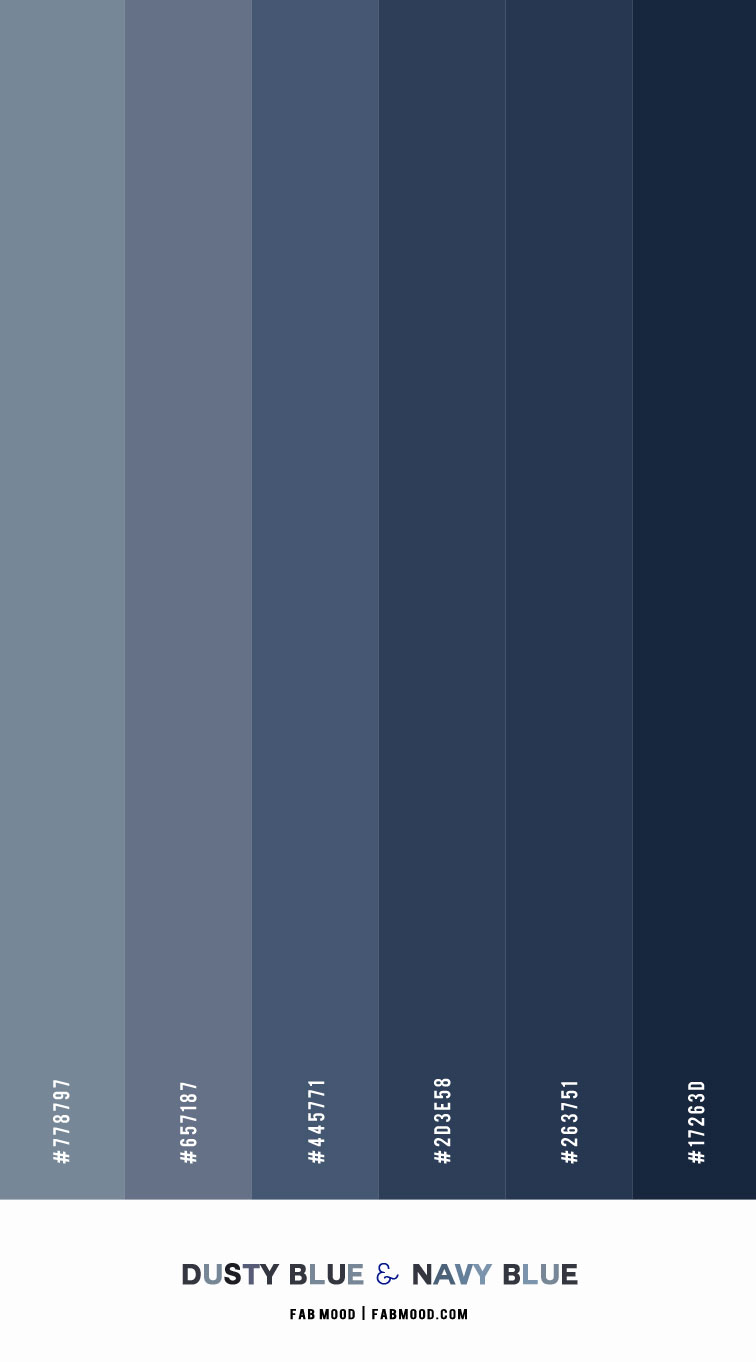 dusty blue and navy blue color combo, shades of blue color, gradient blue