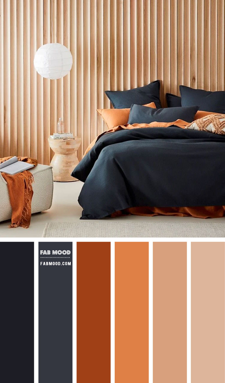 20 Best Bedroom Color Combination Ideas : Brown and Charcoal Bedroom Colour Scheme