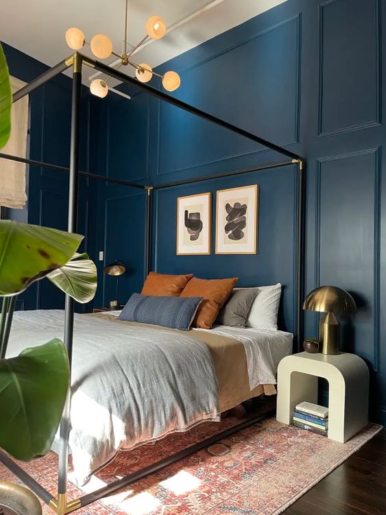 blue bedroom, blue bedroom color scheme, dusty blue bedroom, bedroom color ideas