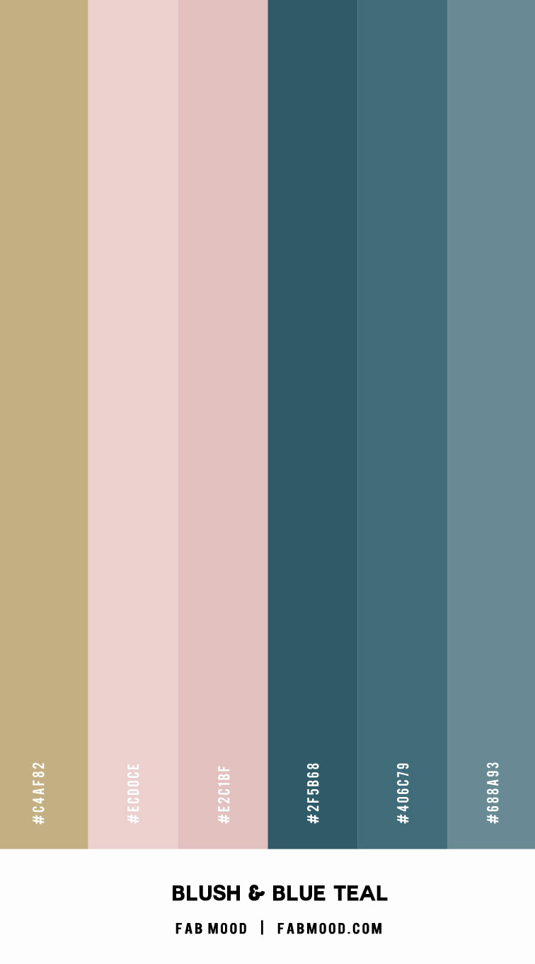 blue teal and blush, blue teal and blush color combination, blue teal and blush color scheme, blue teal and blush color