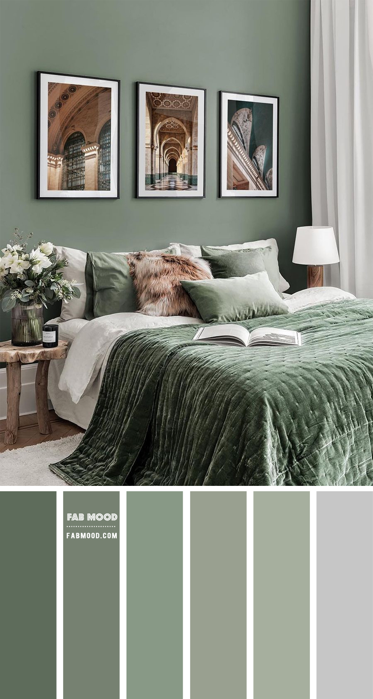 20 Best Bedroom Colour Combination Ideas : Sage Green Bedroom